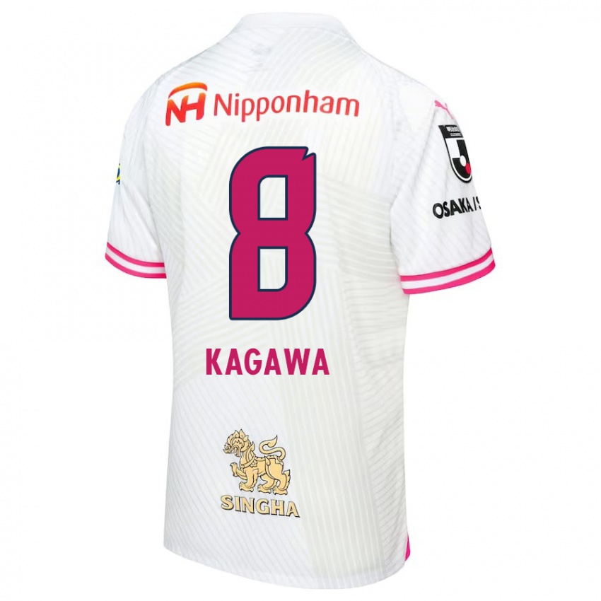 Niño Camiseta Shinji Kagawa #8 Blanco Rosa 2ª Equipación 2024/25 La Camisa Argentina