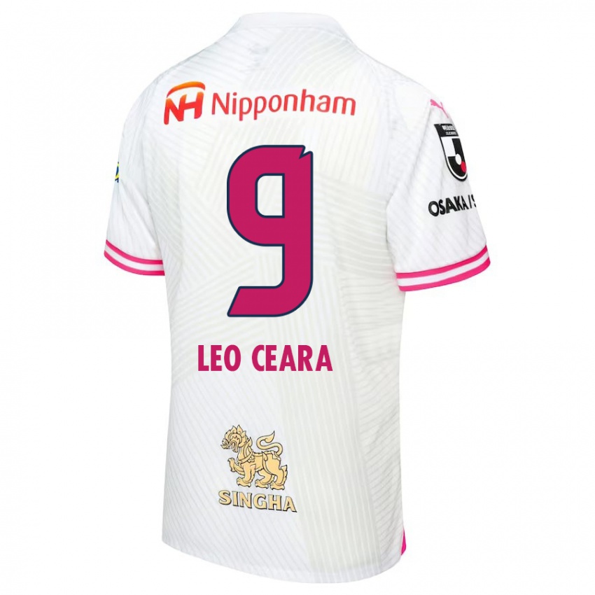 Niño Camiseta Léo Ceará #9 Blanco Rosa 2ª Equipación 2024/25 La Camisa Argentina