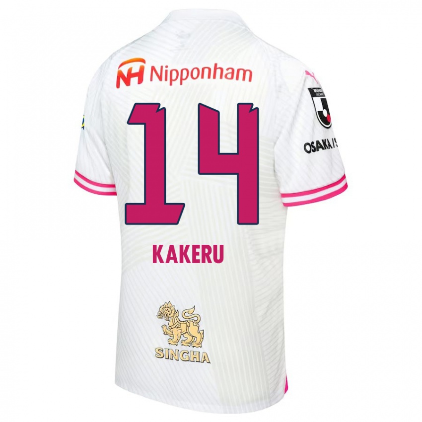 Niño Camiseta Kakeru Funaki #14 Blanco Rosa 2ª Equipación 2024/25 La Camisa Argentina