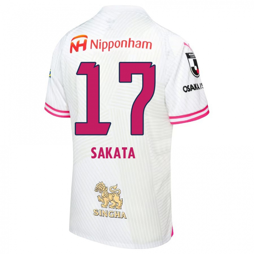 Niño Camiseta Reiya Sakata #17 Blanco Rosa 2ª Equipación 2024/25 La Camisa Argentina