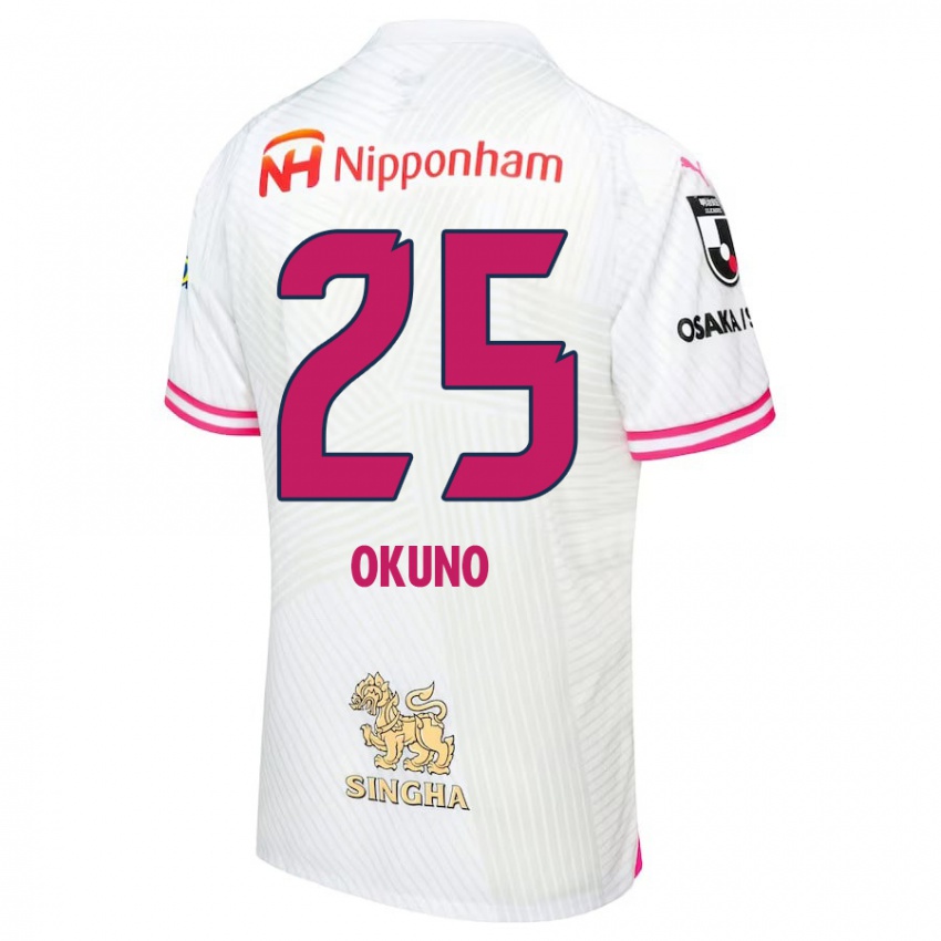 Niño Camiseta Hiroaki Okuno #25 Blanco Rosa 2ª Equipación 2024/25 La Camisa Argentina