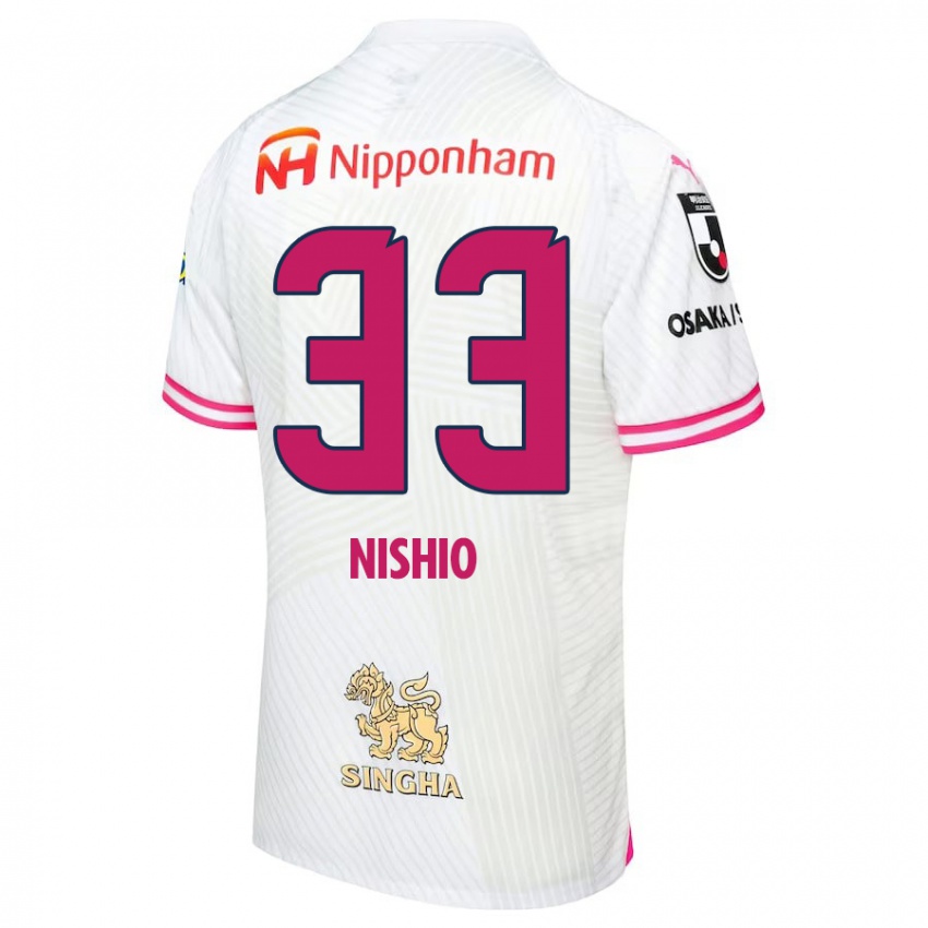 Niño Camiseta Ryuya Nishio #33 Blanco Rosa 2ª Equipación 2024/25 La Camisa Argentina