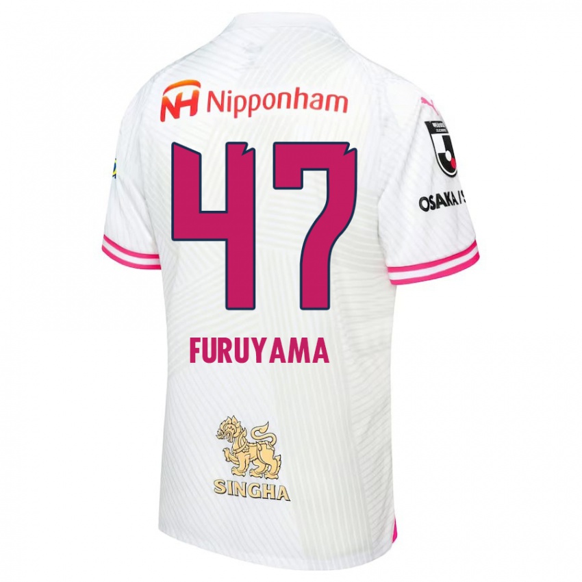 Niño Camiseta Kengo Furuyama #47 Blanco Rosa 2ª Equipación 2024/25 La Camisa Argentina