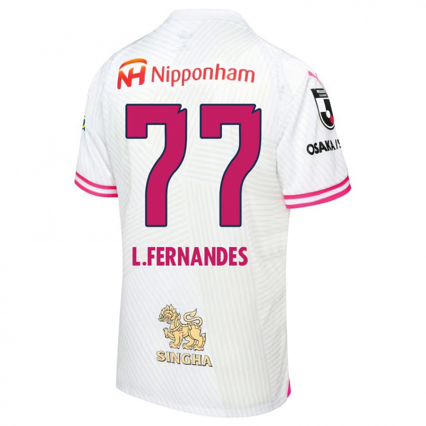 Niño Camiseta Lucas Fernandes #77 Blanco Rosa 2ª Equipación 2024/25 La Camisa Argentina