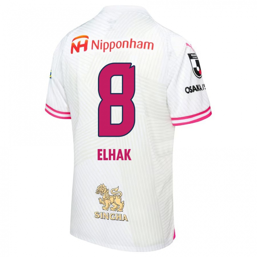 Niño Camiseta Akuro Elhak #8 Blanco Rosa 2ª Equipación 2024/25 La Camisa Argentina