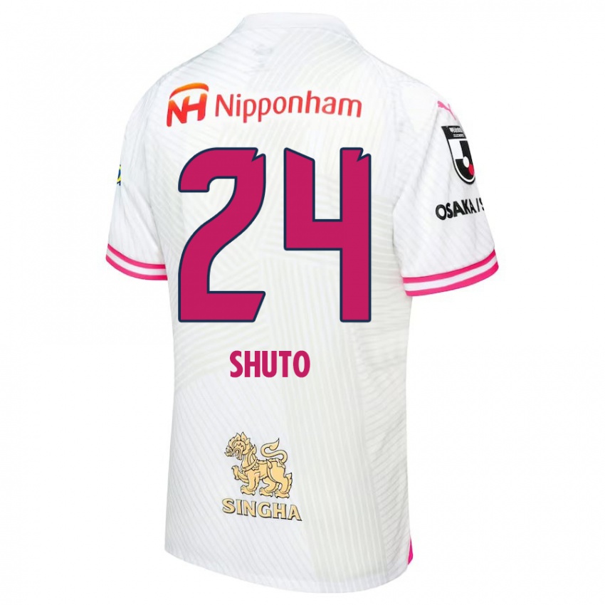 Niño Camiseta Nozomi Shuto #24 Blanco Rosa 2ª Equipación 2024/25 La Camisa Argentina