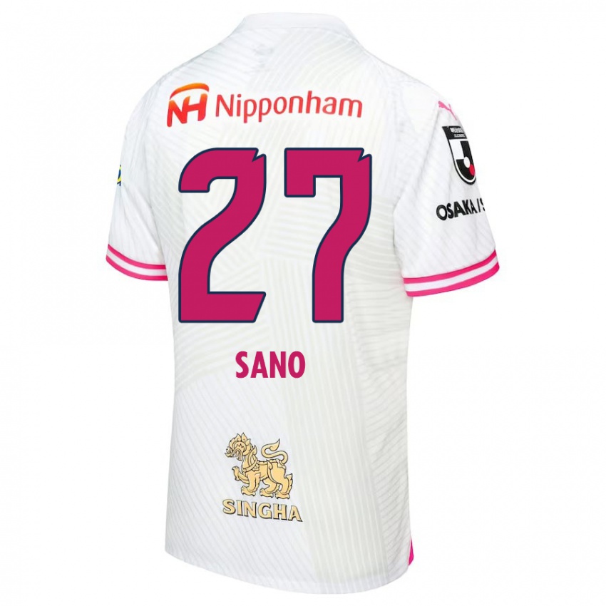 Niño Camiseta Taiki Sano #27 Blanco Rosa 2ª Equipación 2024/25 La Camisa Argentina