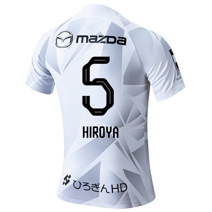 Niño Camiseta Hiroya Matsumoto #5 Blanco Gris Negro 2ª Equipación 2024/25 La Camisa Argentina