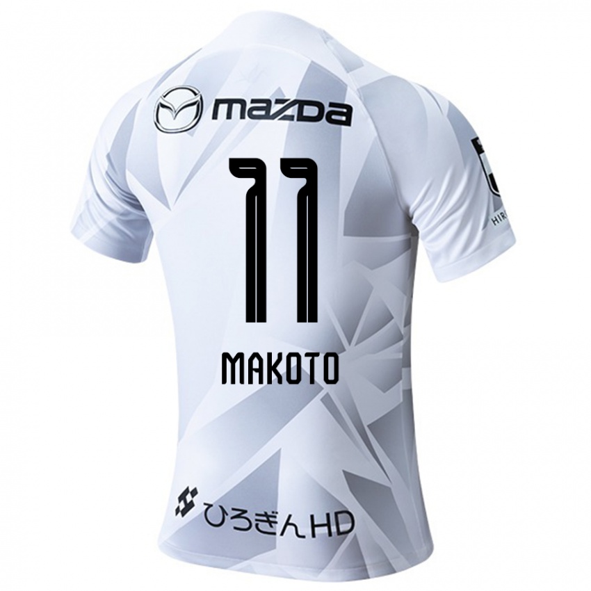 Niño Camiseta Makoto Mitsuta #11 Blanco Gris Negro 2ª Equipación 2024/25 La Camisa Argentina