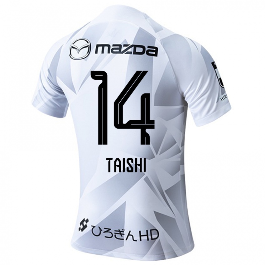 Niño Camiseta Taishi Matsumoto #14 Blanco Gris Negro 2ª Equipación 2024/25 La Camisa Argentina