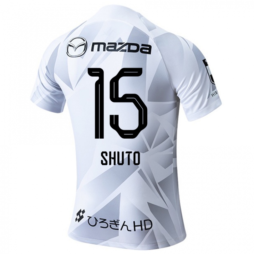 Niño Camiseta Shuto Nakano #15 Blanco Gris Negro 2ª Equipación 2024/25 La Camisa Argentina