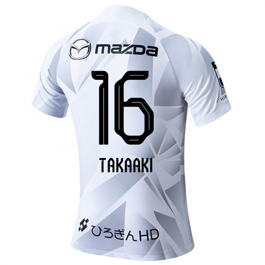 Niño Camiseta Takaaki Shichi #16 Blanco Gris Negro 2ª Equipación 2024/25 La Camisa Argentina