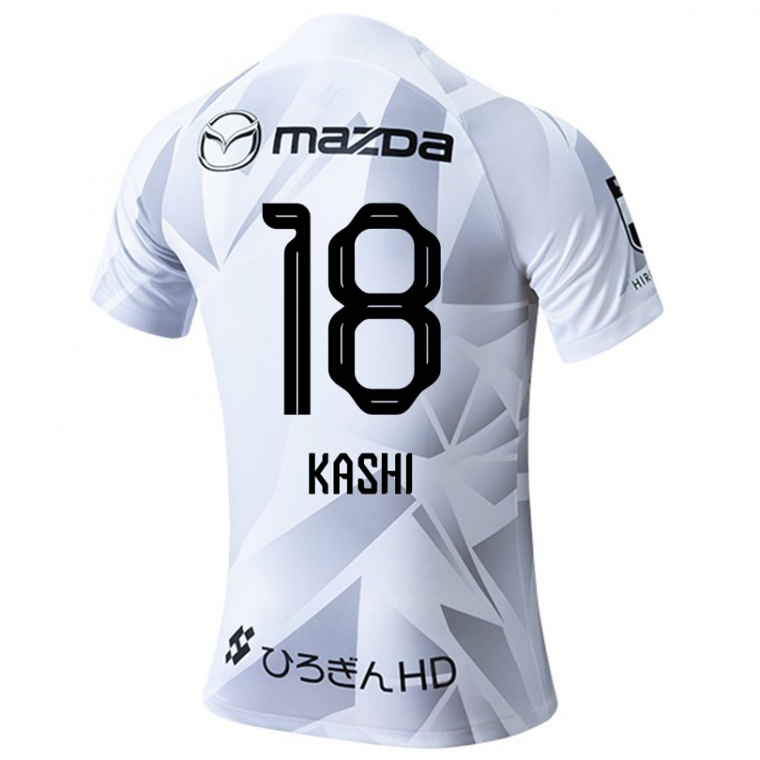 Niño Camiseta Yoshifumi Kashiwa #18 Blanco Gris Negro 2ª Equipación 2024/25 La Camisa Argentina