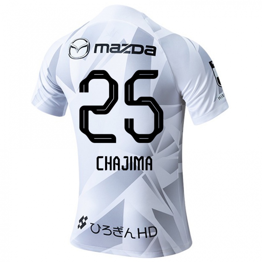 Niño Camiseta Yusuke Chajima #25 Blanco Gris Negro 2ª Equipación 2024/25 La Camisa Argentina