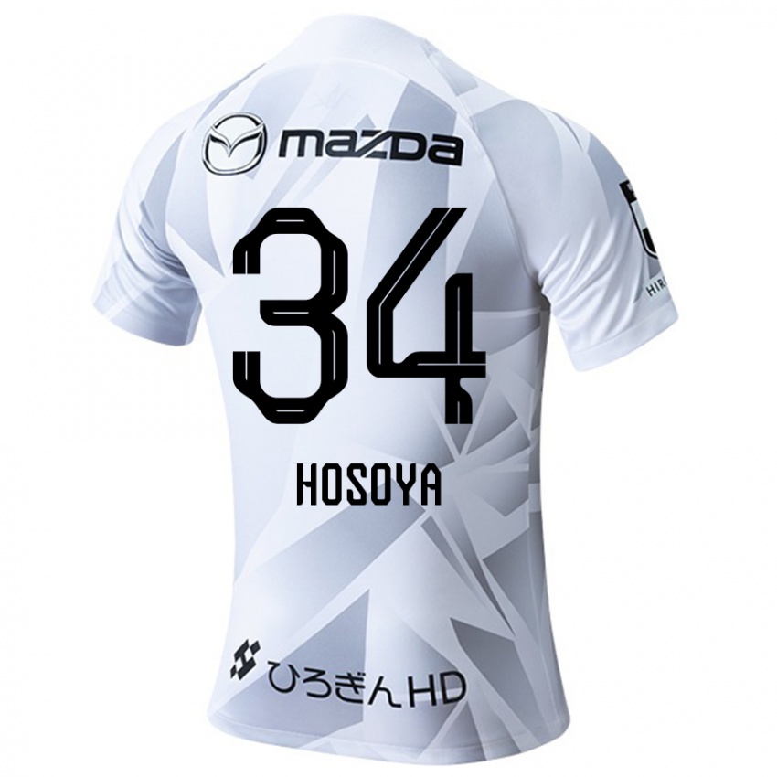 Niño Camiseta Kohei Hosoya #34 Blanco Gris Negro 2ª Equipación 2024/25 La Camisa Argentina