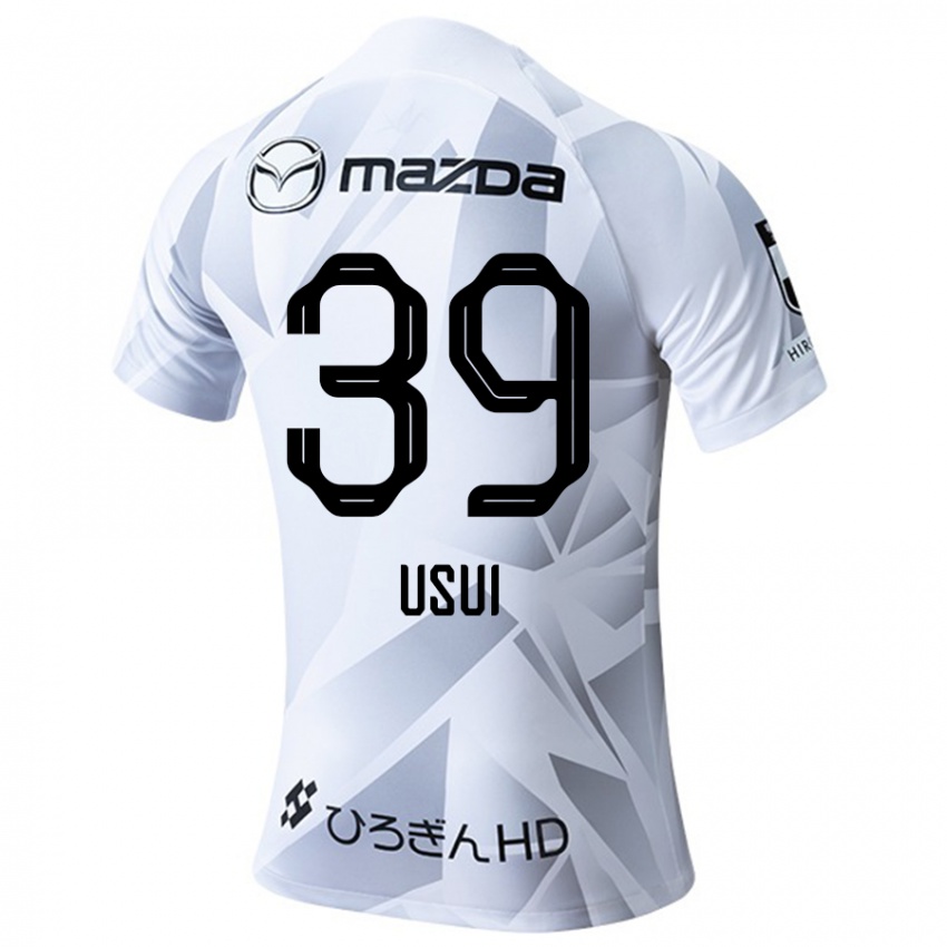 Niño Camiseta Haruto Usui #39 Blanco Gris Negro 2ª Equipación 2024/25 La Camisa Argentina