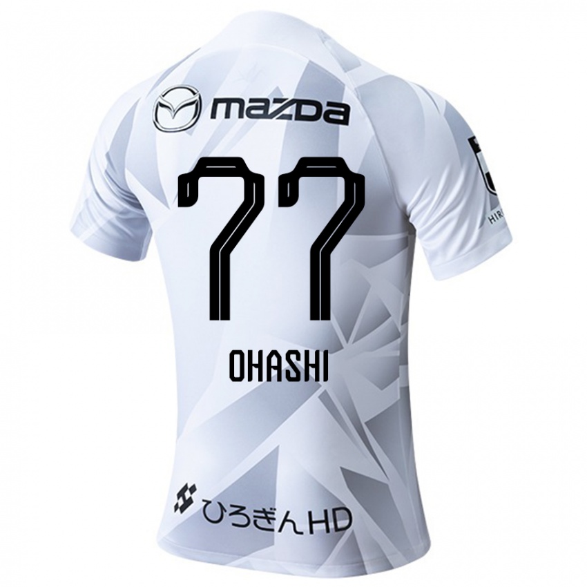 Niño Camiseta Yuki Ohashi #77 Blanco Gris Negro 2ª Equipación 2024/25 La Camisa Argentina