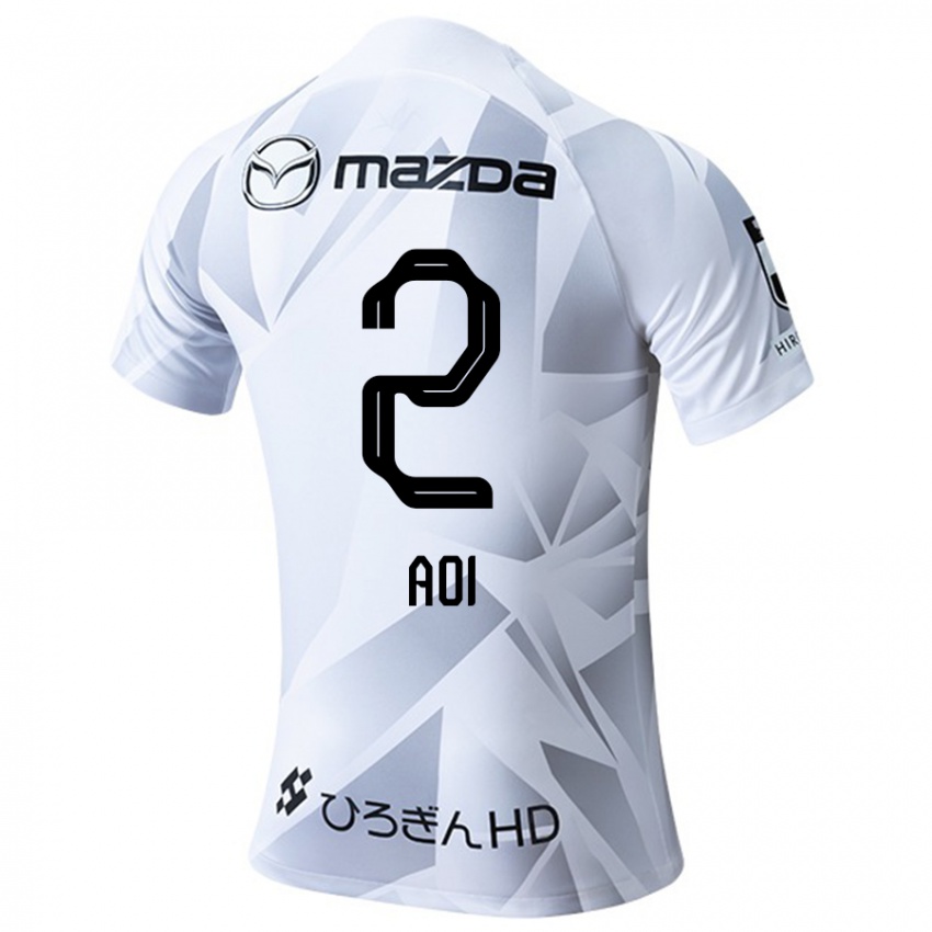 Niño Camiseta Yutaro Aoi #2 Blanco Gris Negro 2ª Equipación 2024/25 La Camisa Argentina