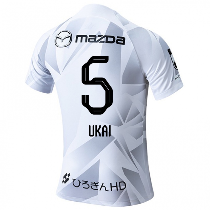 Niño Camiseta Hiroto Ukai #5 Blanco Gris Negro 2ª Equipación 2024/25 La Camisa Argentina