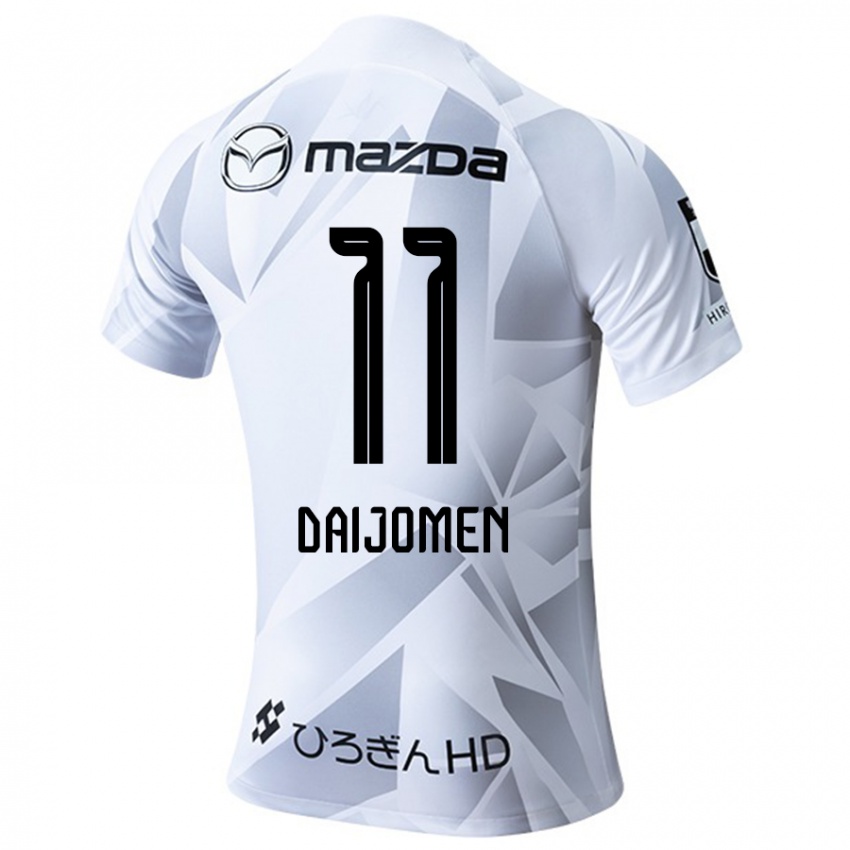 Niño Camiseta Arashi Daijomen #11 Blanco Gris Negro 2ª Equipación 2024/25 La Camisa Argentina