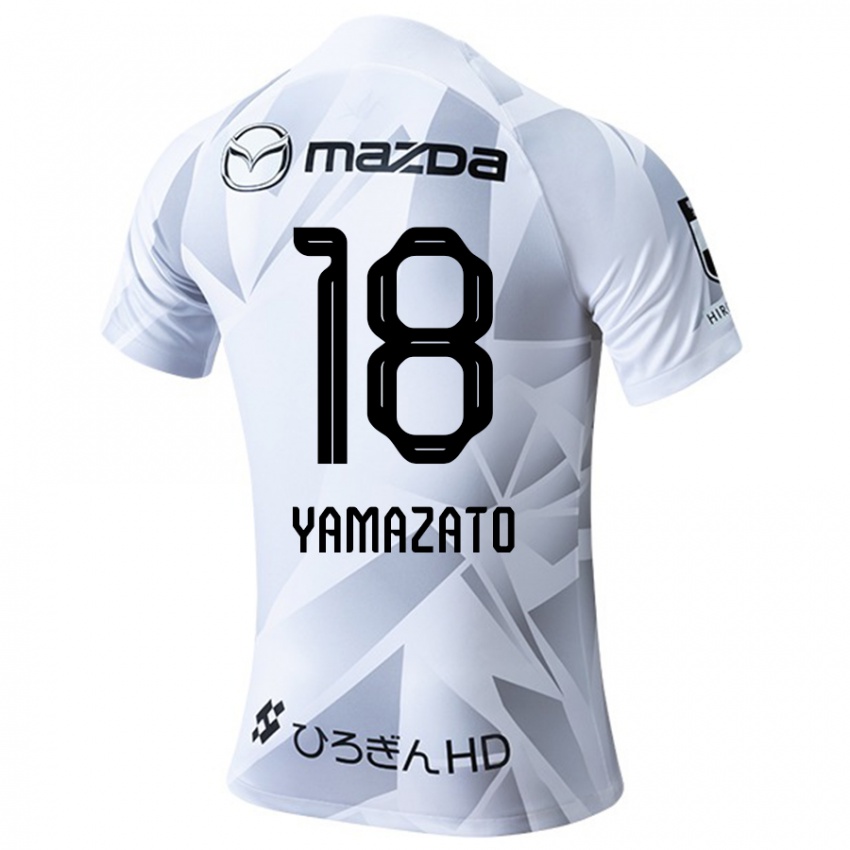 Niño Camiseta Kenshin Yamazato #18 Blanco Gris Negro 2ª Equipación 2024/25 La Camisa Argentina