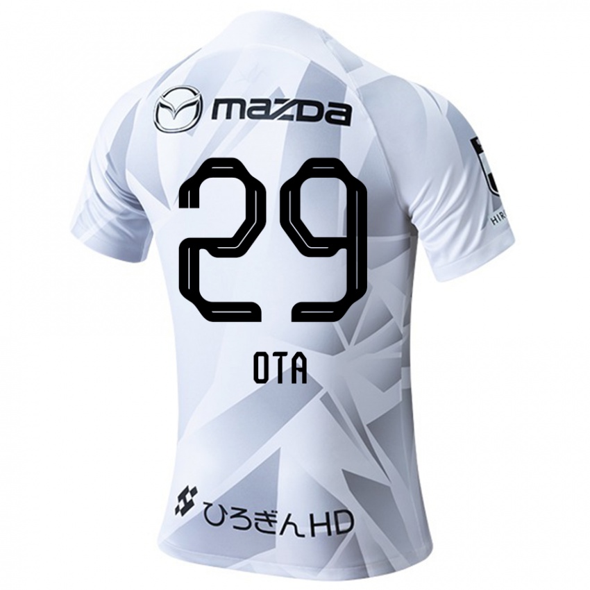 Niño Camiseta Hiroto Ota #29 Blanco Gris Negro 2ª Equipación 2024/25 La Camisa Argentina