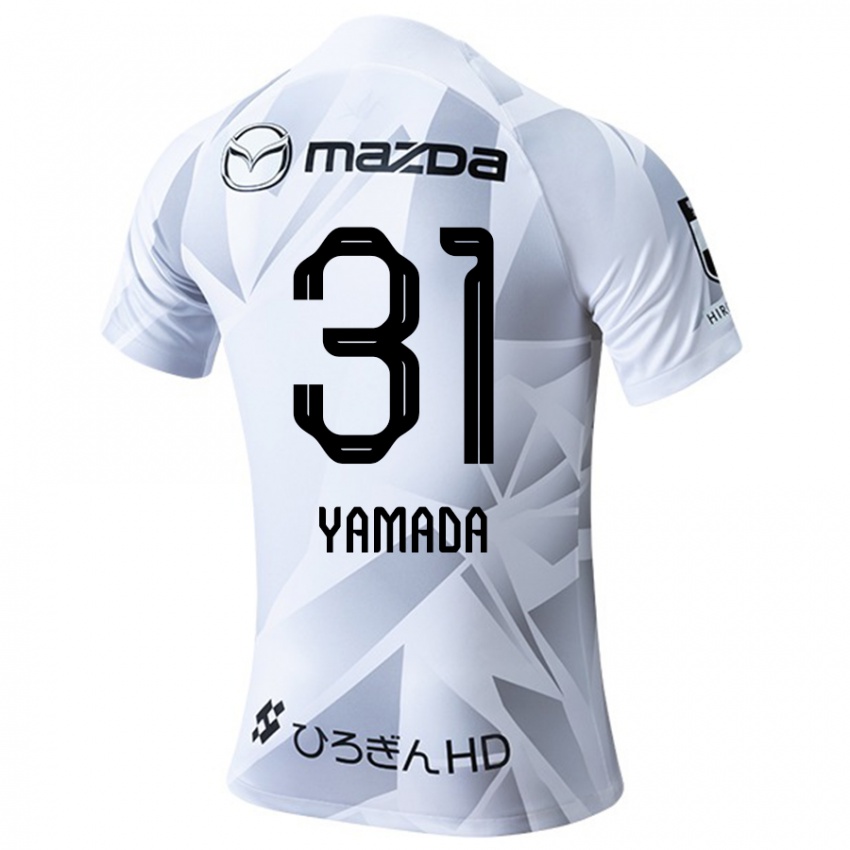 Niño Camiseta Manato Yamada #31 Blanco Gris Negro 2ª Equipación 2024/25 La Camisa Argentina