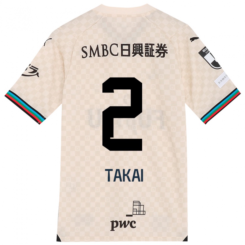 Niño Camiseta Kota Takai #2 Blanco Gris 2ª Equipación 2024/25 La Camisa Argentina