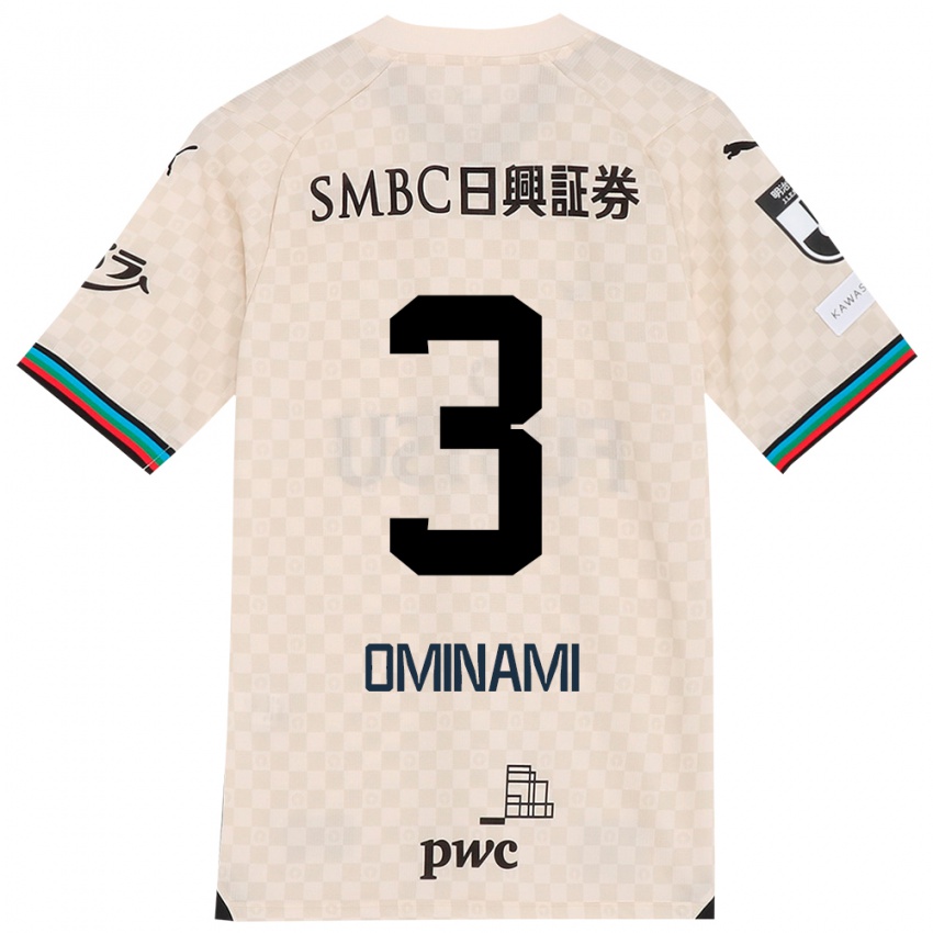 Niño Camiseta Takuma Ominami #3 Blanco Gris 2ª Equipación 2024/25 La Camisa Argentina