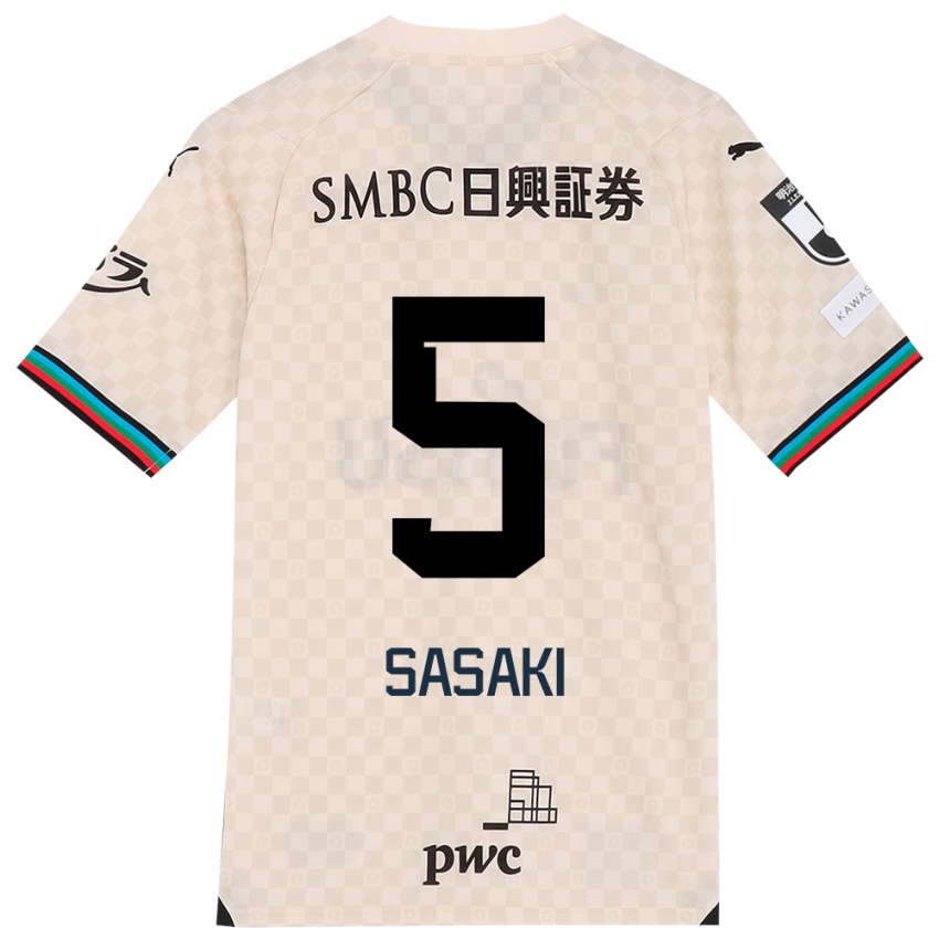 Niño Camiseta Asahi Sasaki #5 Blanco Gris 2ª Equipación 2024/25 La Camisa Argentina