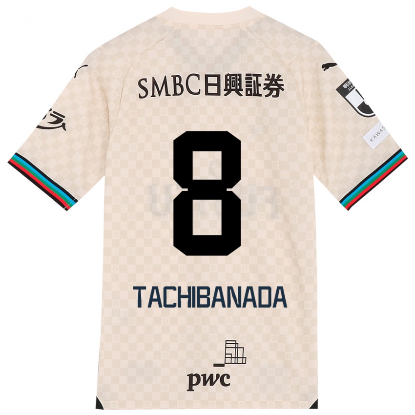 Niño Camiseta Kento Tachibanada #8 Blanco Gris 2ª Equipación 2024/25 La Camisa Argentina