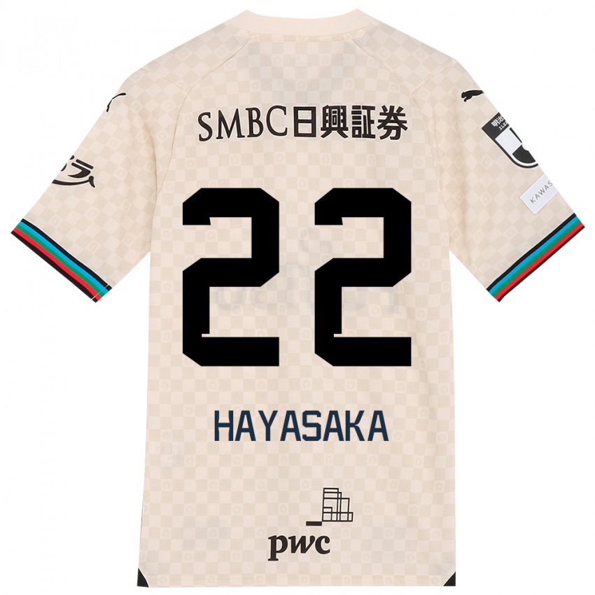 Niño Camiseta Yuki Hayasaka #22 Blanco Gris 2ª Equipación 2024/25 La Camisa Argentina