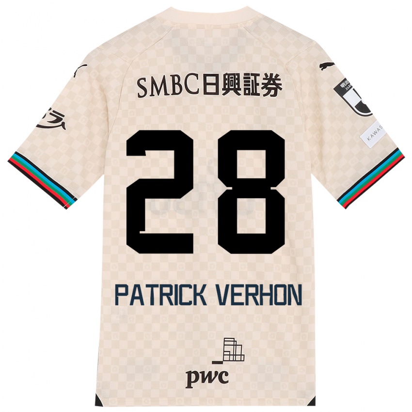 Niño Camiseta Patrick Verhon #28 Blanco Gris 2ª Equipación 2024/25 La Camisa Argentina