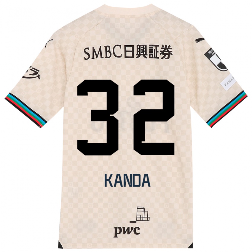 Niño Camiseta Soma Kanda #32 Blanco Gris 2ª Equipación 2024/25 La Camisa Argentina