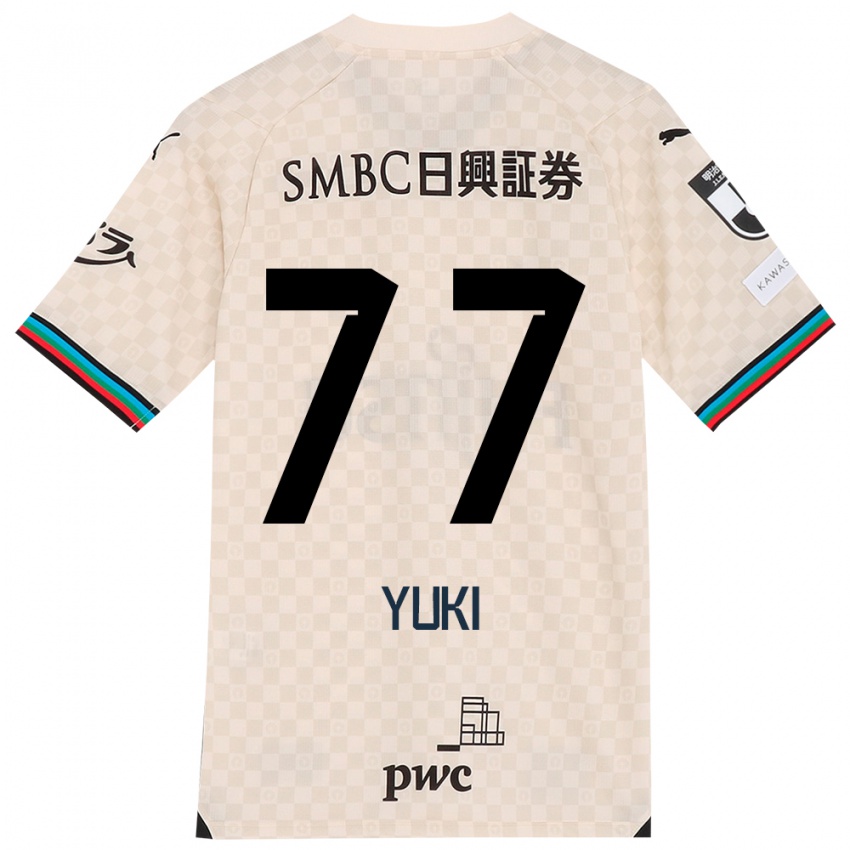 Niño Camiseta Yuki Yamamoto #77 Blanco Gris 2ª Equipación 2024/25 La Camisa Argentina