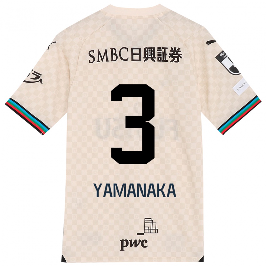 Niño Camiseta Daiki Yamanaka #3 Blanco Gris 2ª Equipación 2024/25 La Camisa Argentina