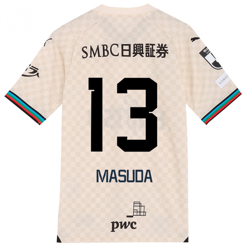 Niño Camiseta Hinata Masuda #13 Blanco Gris 2ª Equipación 2024/25 La Camisa Argentina