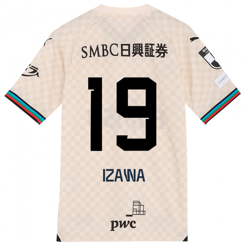 Niño Camiseta Haruki Izawa #19 Blanco Gris 2ª Equipación 2024/25 La Camisa Argentina