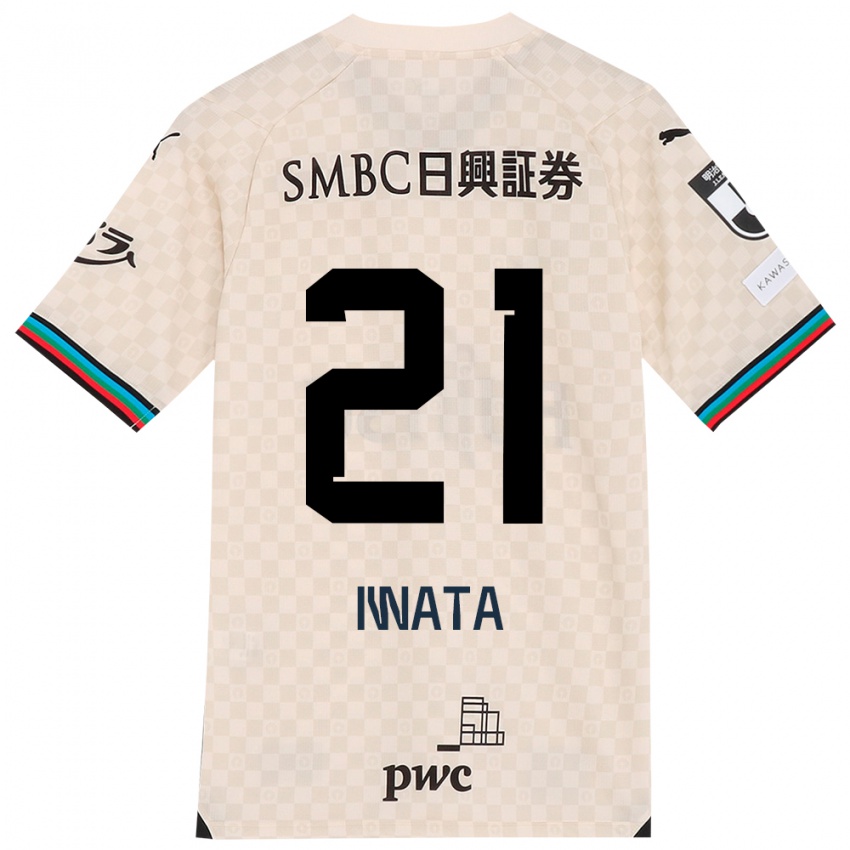 Niño Camiseta Kantaro Iwata #21 Blanco Gris 2ª Equipación 2024/25 La Camisa Argentina