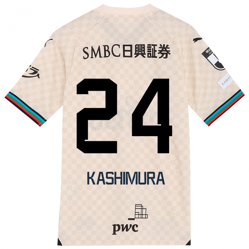 Niño Camiseta Ryota Kashimura #24 Blanco Gris 2ª Equipación 2024/25 La Camisa Argentina