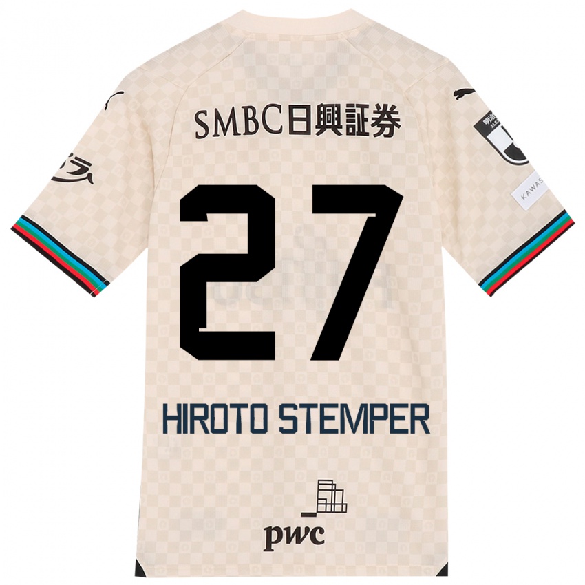 Niño Camiseta Luka Hiroto Stemper #27 Blanco Gris 2ª Equipación 2024/25 La Camisa Argentina