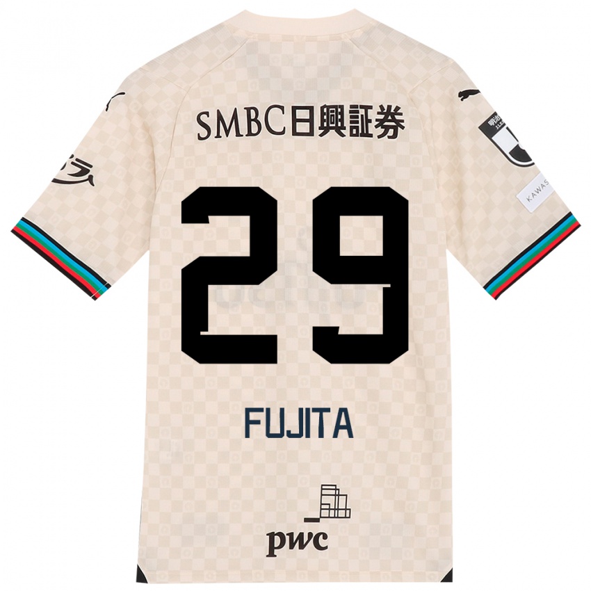 Niño Camiseta Asuto Fujita #29 Blanco Gris 2ª Equipación 2024/25 La Camisa Argentina