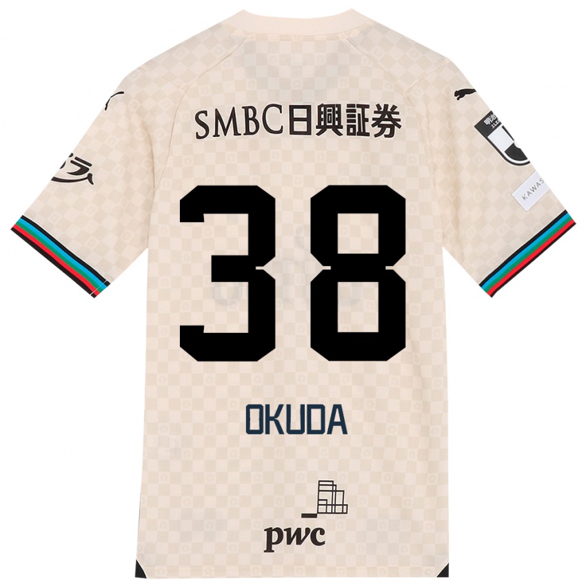 Niño Camiseta Yuma Okuda #38 Blanco Gris 2ª Equipación 2024/25 La Camisa Argentina