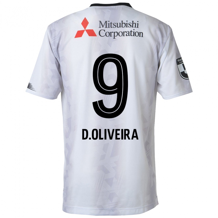 Niño Camiseta Diego Oliveira #9 Blanco Negro 2ª Equipación 2024/25 La Camisa Argentina