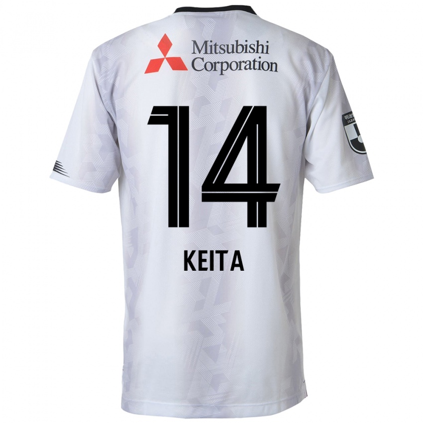 Niño Camiseta Keita Yamashita #14 Blanco Negro 2ª Equipación 2024/25 La Camisa Argentina