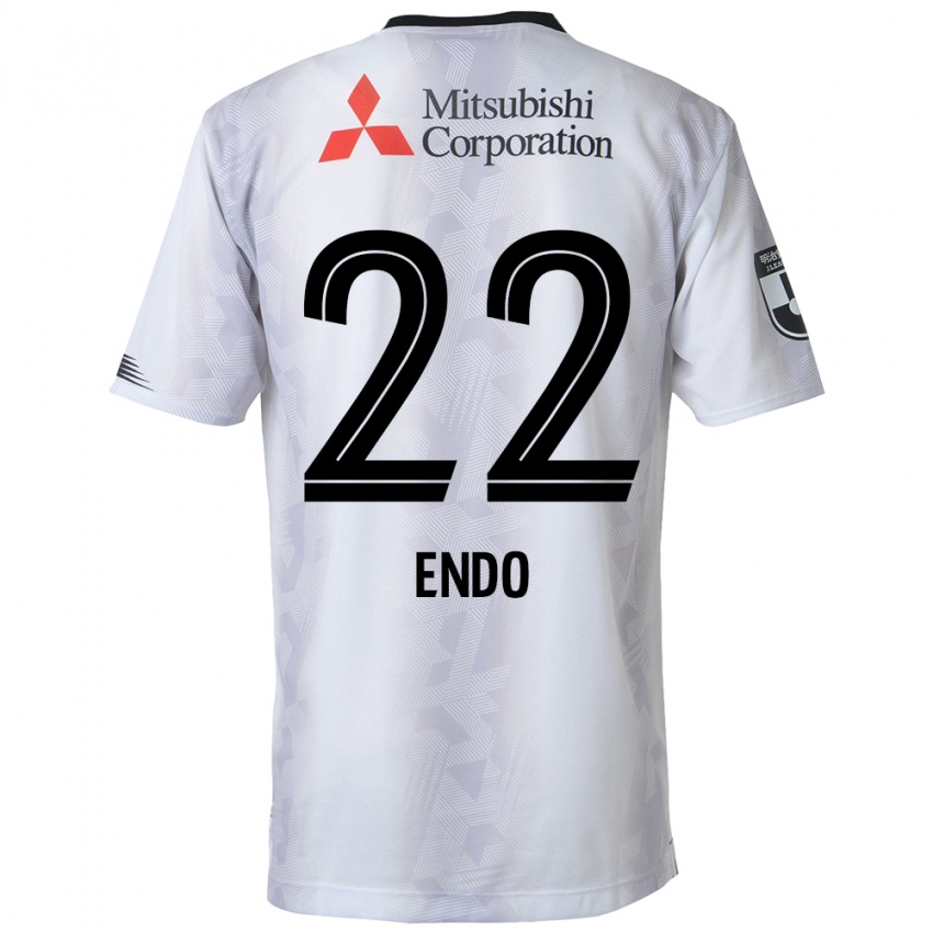 Niño Camiseta Keita Endo #22 Blanco Negro 2ª Equipación 2024/25 La Camisa Argentina