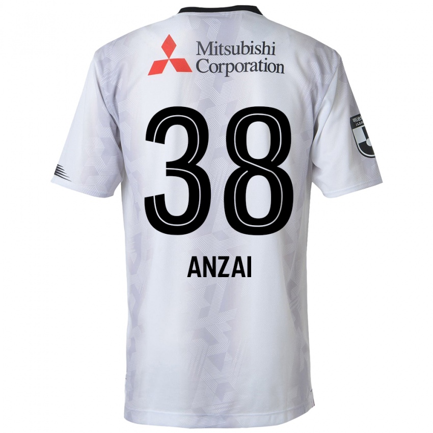 Niño Camiseta Soma Anzai #38 Blanco Negro 2ª Equipación 2024/25 La Camisa Argentina