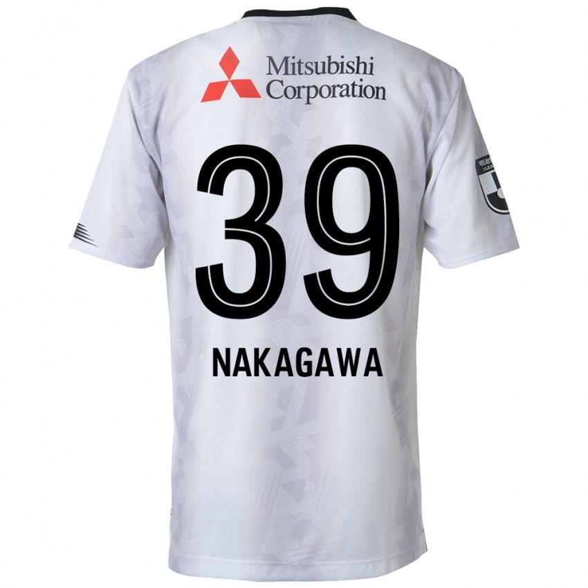 Niño Camiseta Teruhito Nakagawa #39 Blanco Negro 2ª Equipación 2024/25 La Camisa Argentina