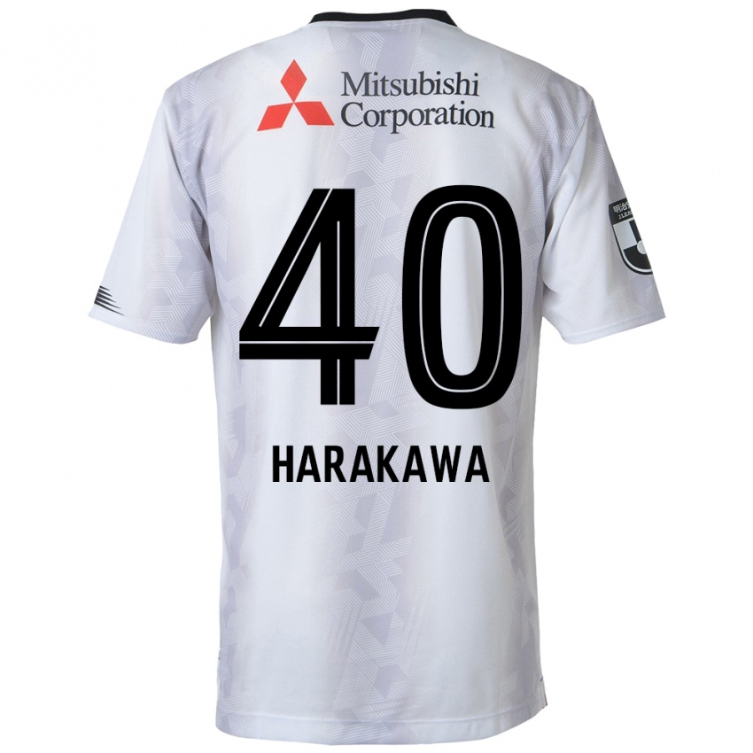 Niño Camiseta Riki Harakawa #40 Blanco Negro 2ª Equipación 2024/25 La Camisa Argentina