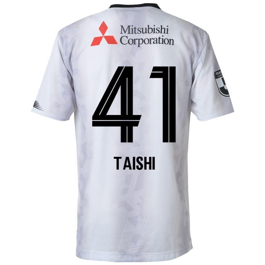 Niño Camiseta Taishi Brandon Nozawa #41 Blanco Negro 2ª Equipación 2024/25 La Camisa Argentina